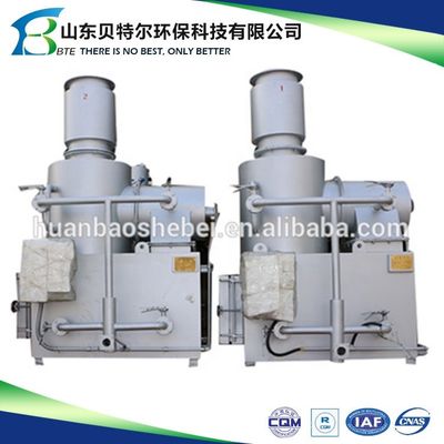 病院の廃棄物処理用小型廃棄物焚化器 220v/380V 圧量 ディーゼルオイル/ガス燃料